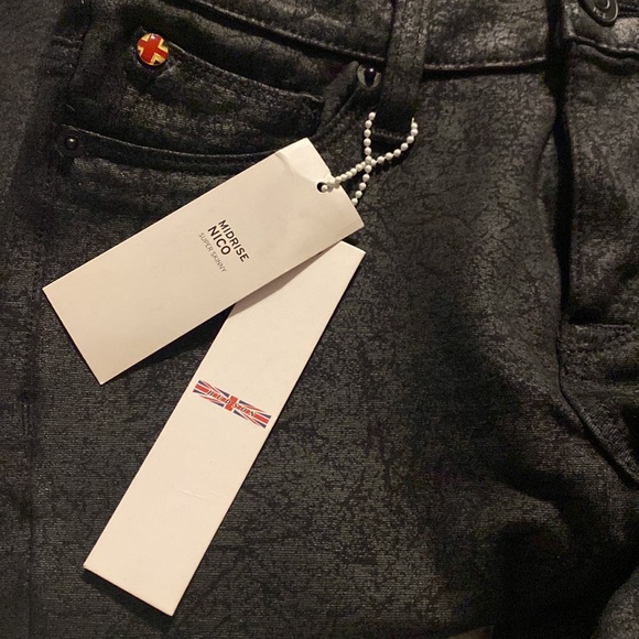 NWT: HUDSON Nico Super Skinny Coated Skinny Pants - Picture 5 of 7